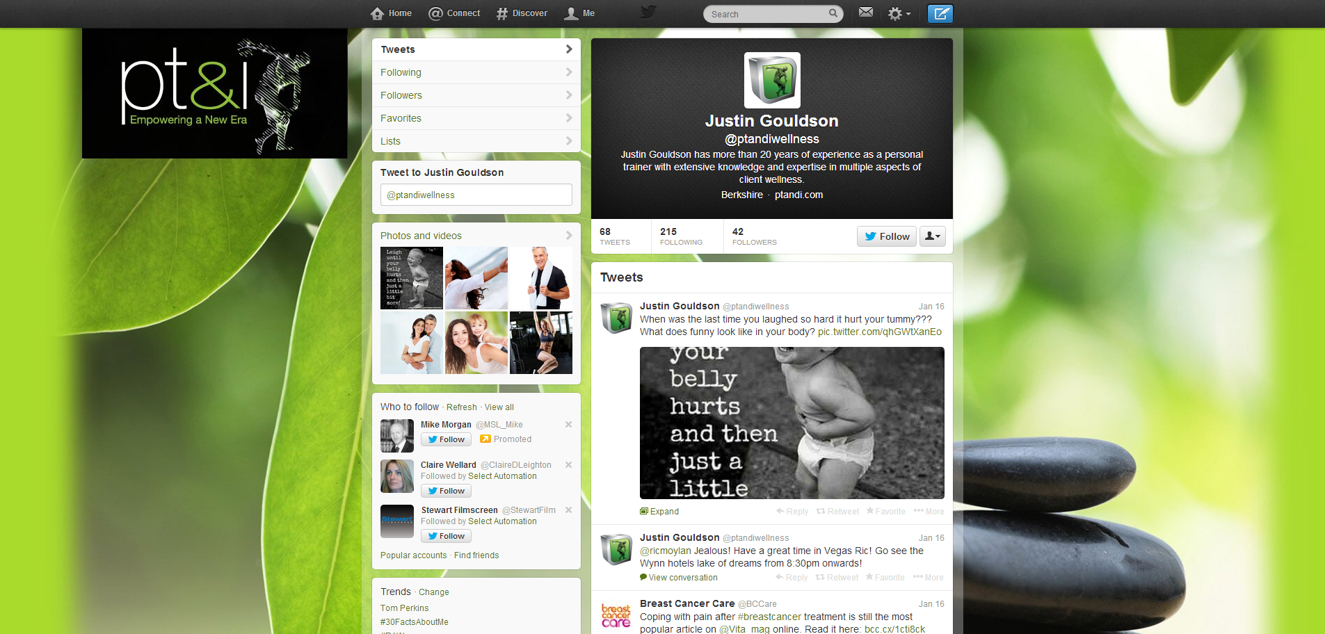 Twitter page